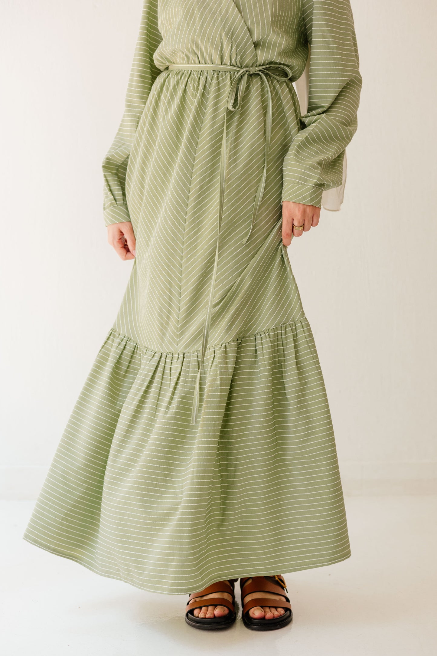 Coastal Breeze Dress in Pale Olive
