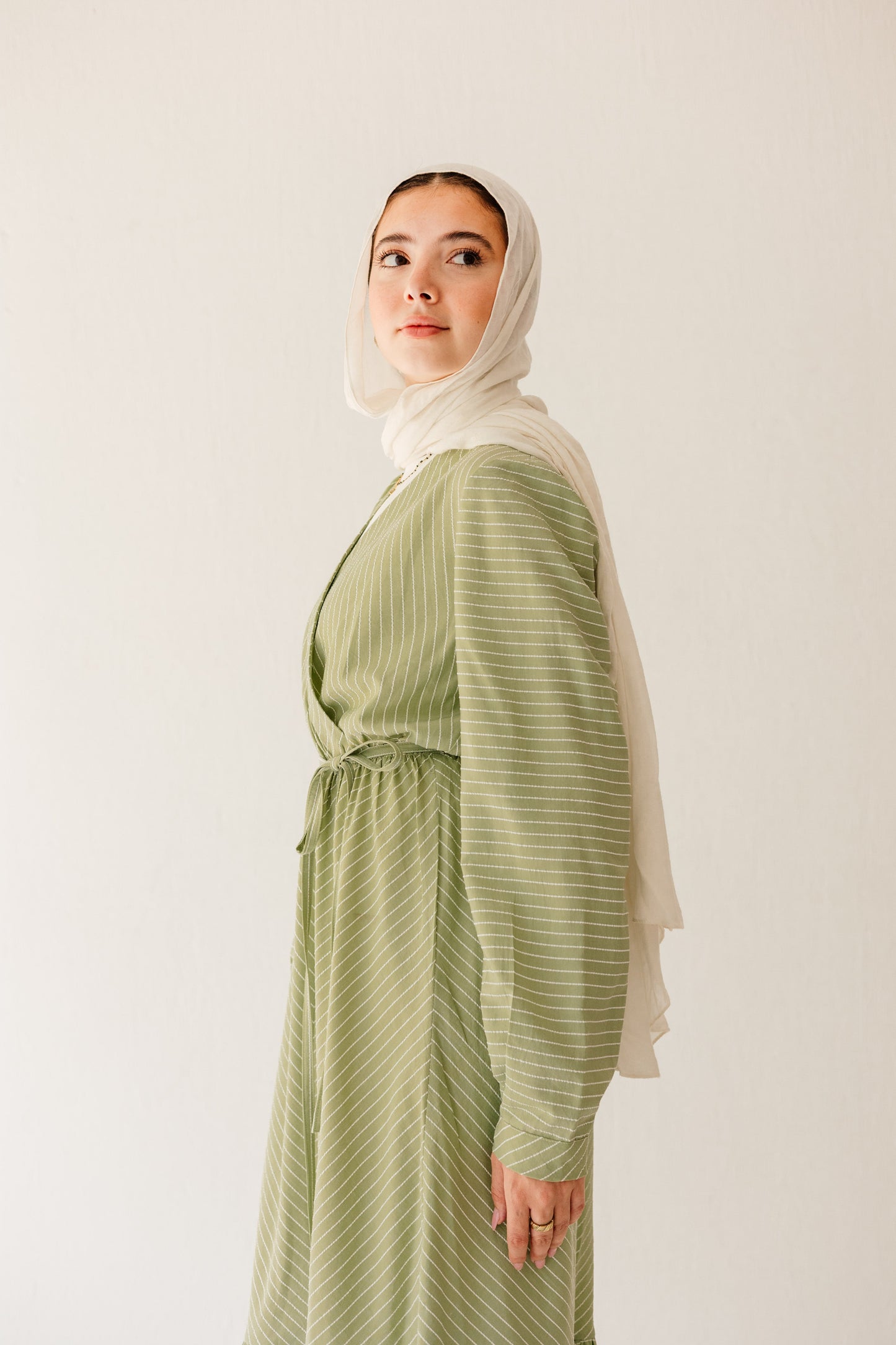 Coastal Breeze Dress in Pale Olive