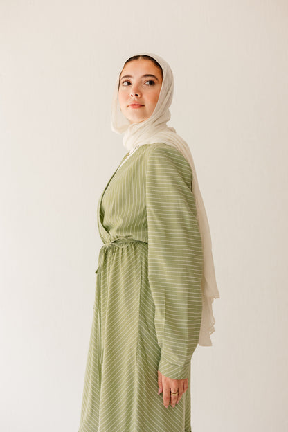 Coastal Breeze Dress in Pale Olive