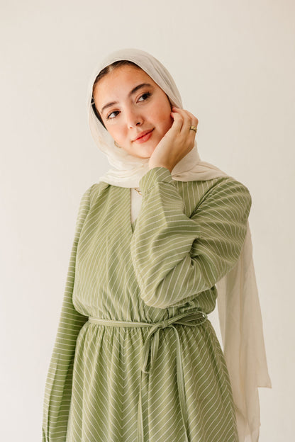 Coastal Breeze Dress in Pale Olive