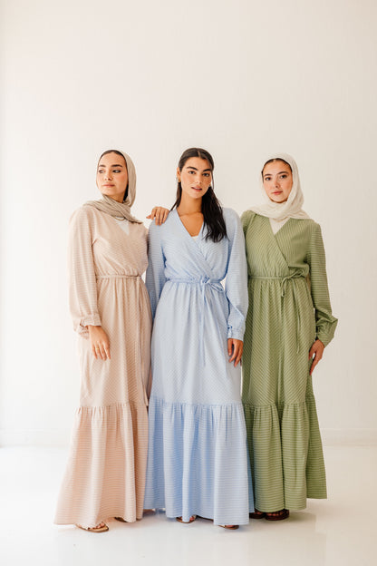 Coastal Breeze Dress in Pale Olive