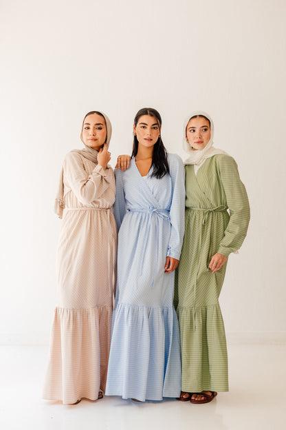 Coastal Breeze Dress in Sky blue