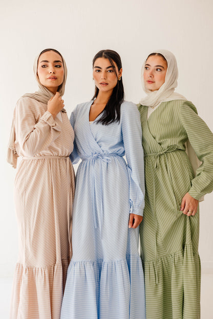 Coastal Breeze Dress in Sky blue