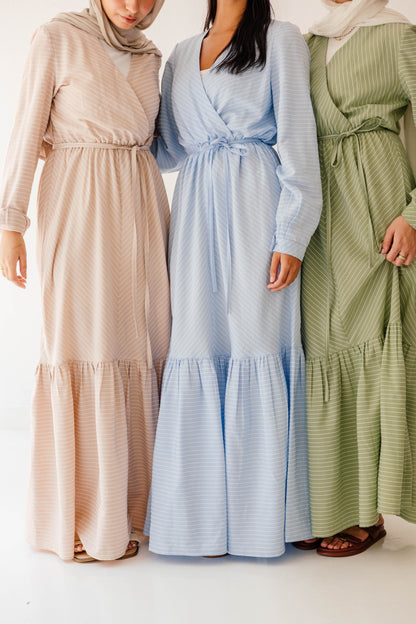 Coastal Breeze Dress in Blush beige