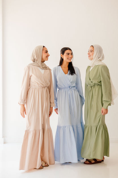 Coastal Breeze Dress in Sky blue