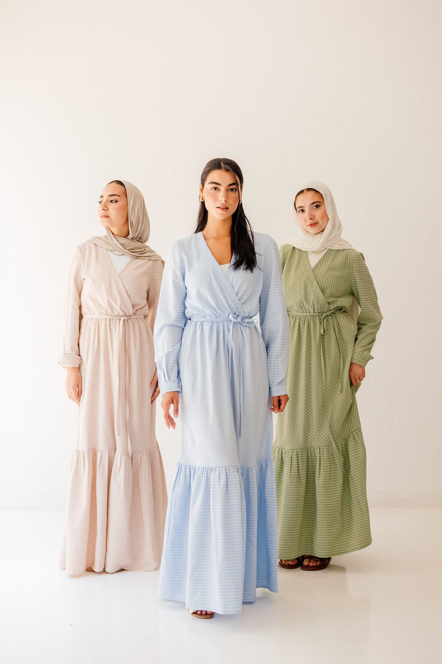 Coastal Breeze Dress in Pale Olive