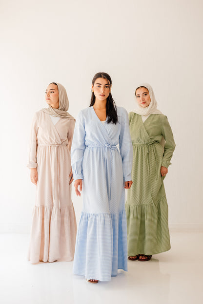 Coastal Breeze Dress in Pale Olive