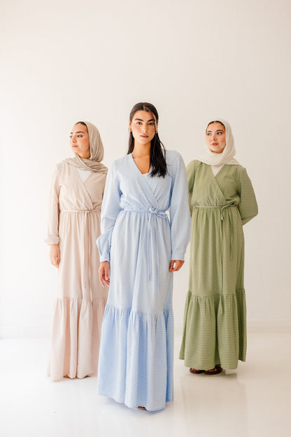 Coastal Breeze Dress in Pale Olive