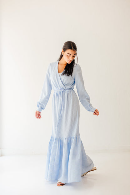 Coastal Breeze Dress in Sky blue