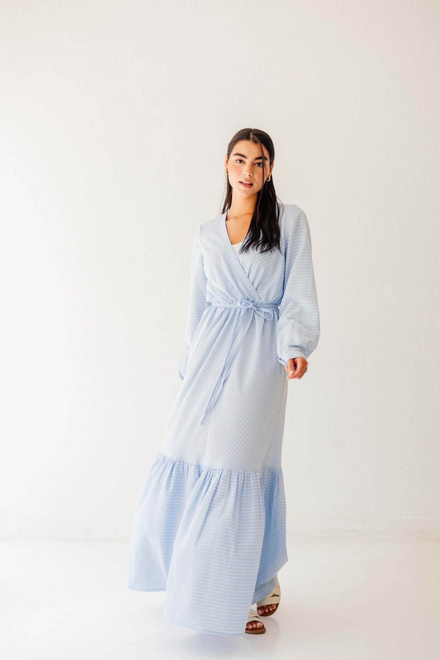 Coastal Breeze Dress in Sky blue