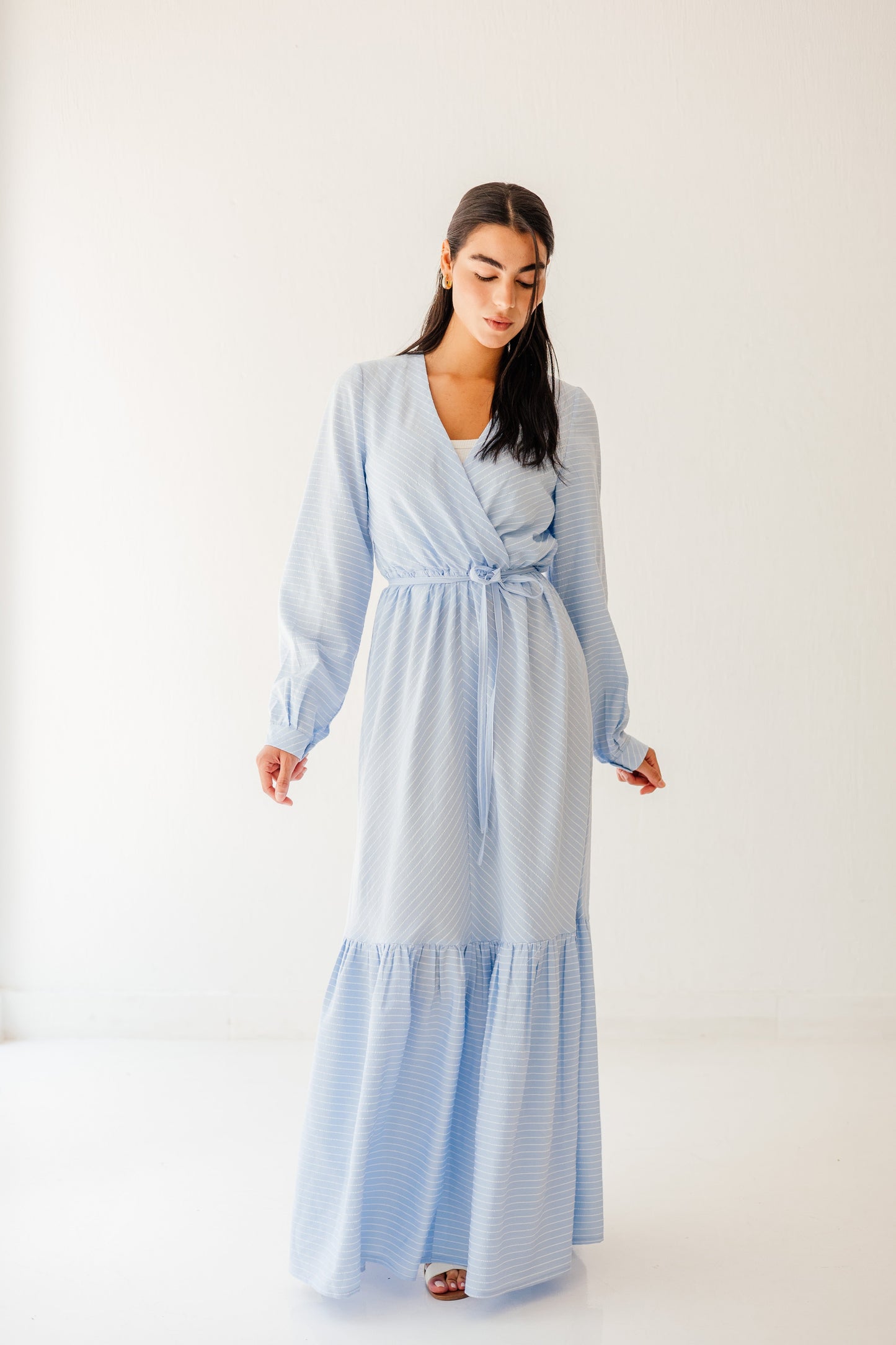 Coastal Breeze Dress in Sky blue