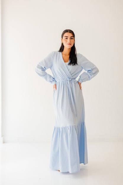 Coastal Breeze Dress in Sky blue