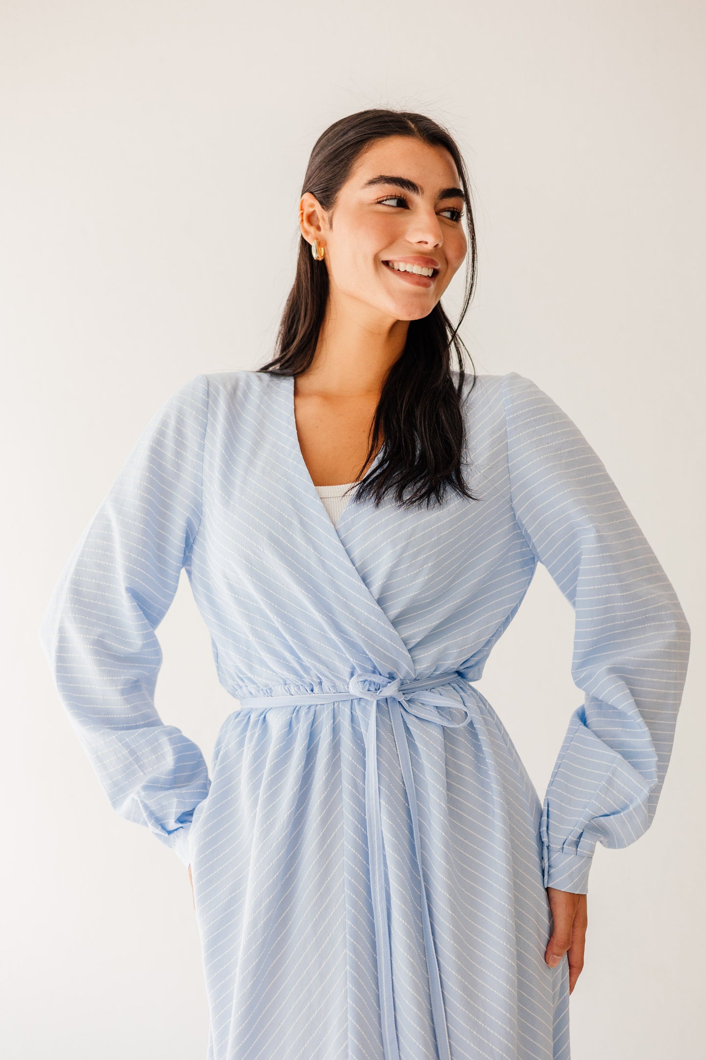 Coastal Breeze Dress in Sky blue