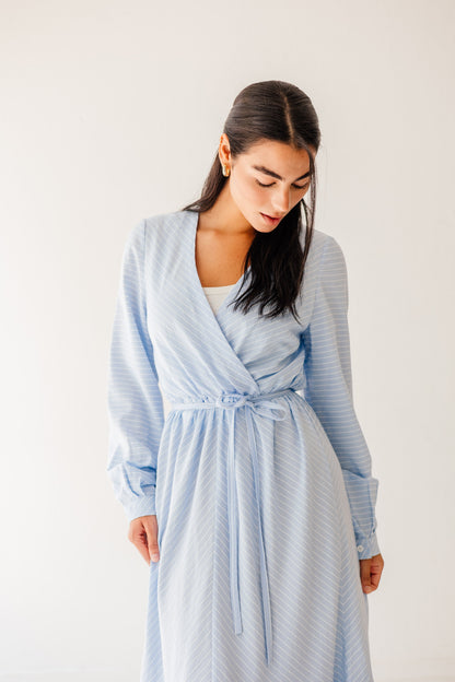 Coastal Breeze Dress in Sky blue