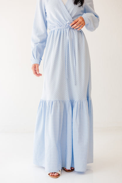 Coastal Breeze Dress in Sky blue