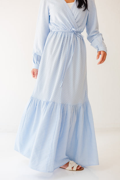Coastal Breeze Dress in Sky blue