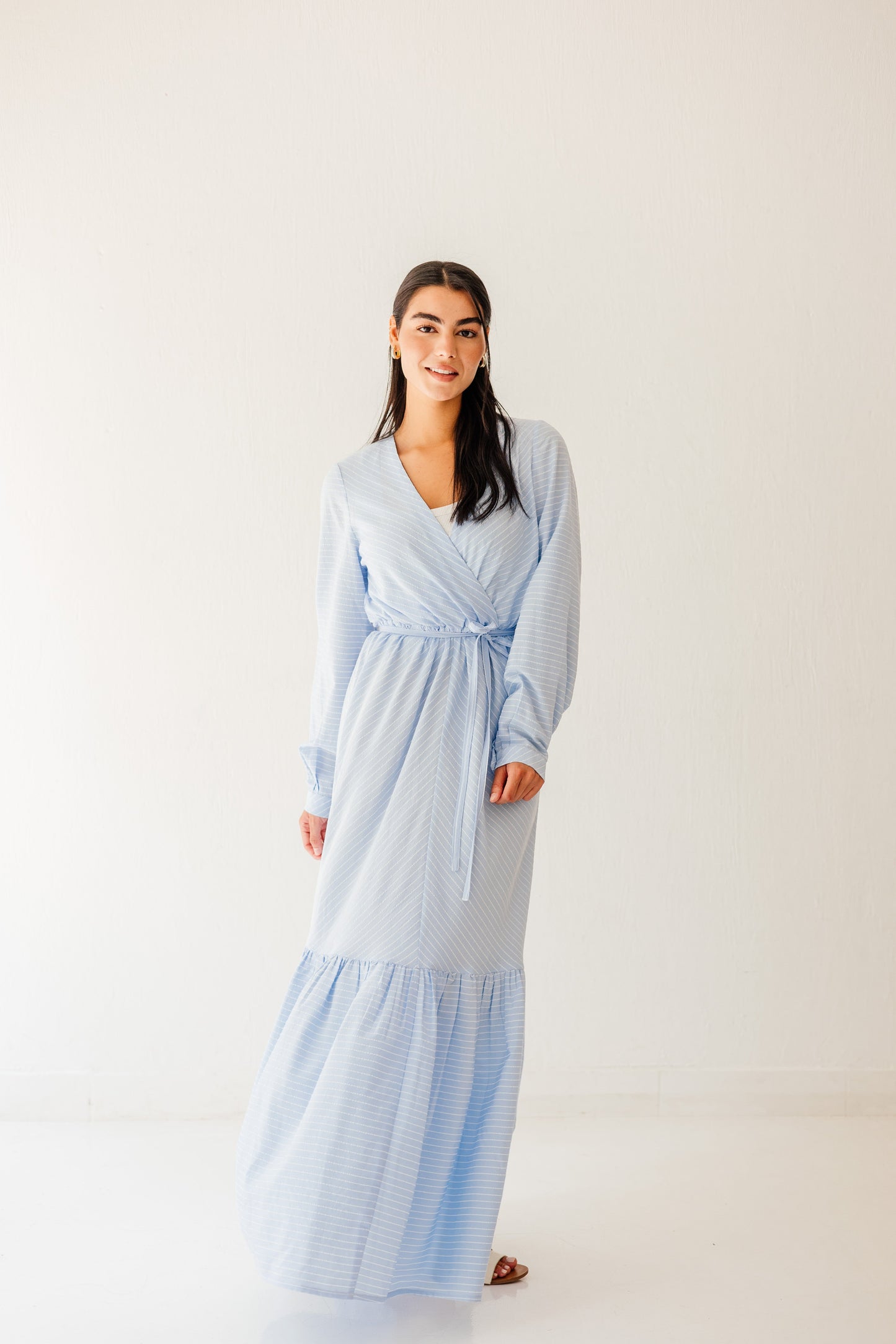Coastal Breeze Dress in Sky blue