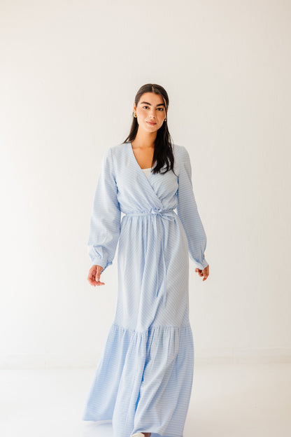 Coastal Breeze Dress in Sky blue