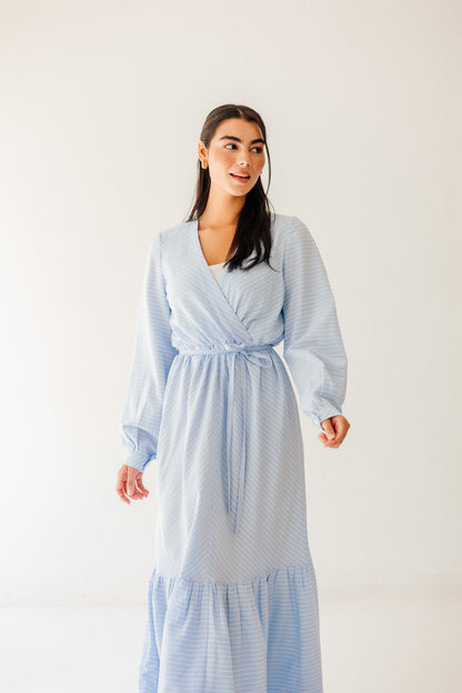Coastal Breeze Dress in Sky blue