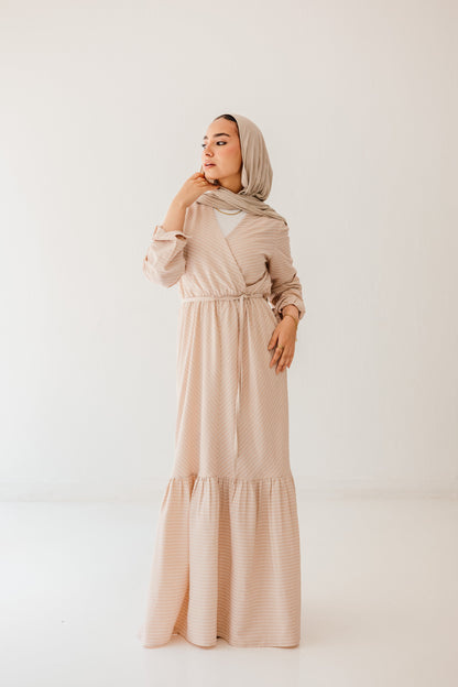 Coastal Breeze Dress in Blush beige