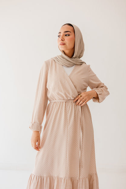 Coastal Breeze Dress in Blush beige