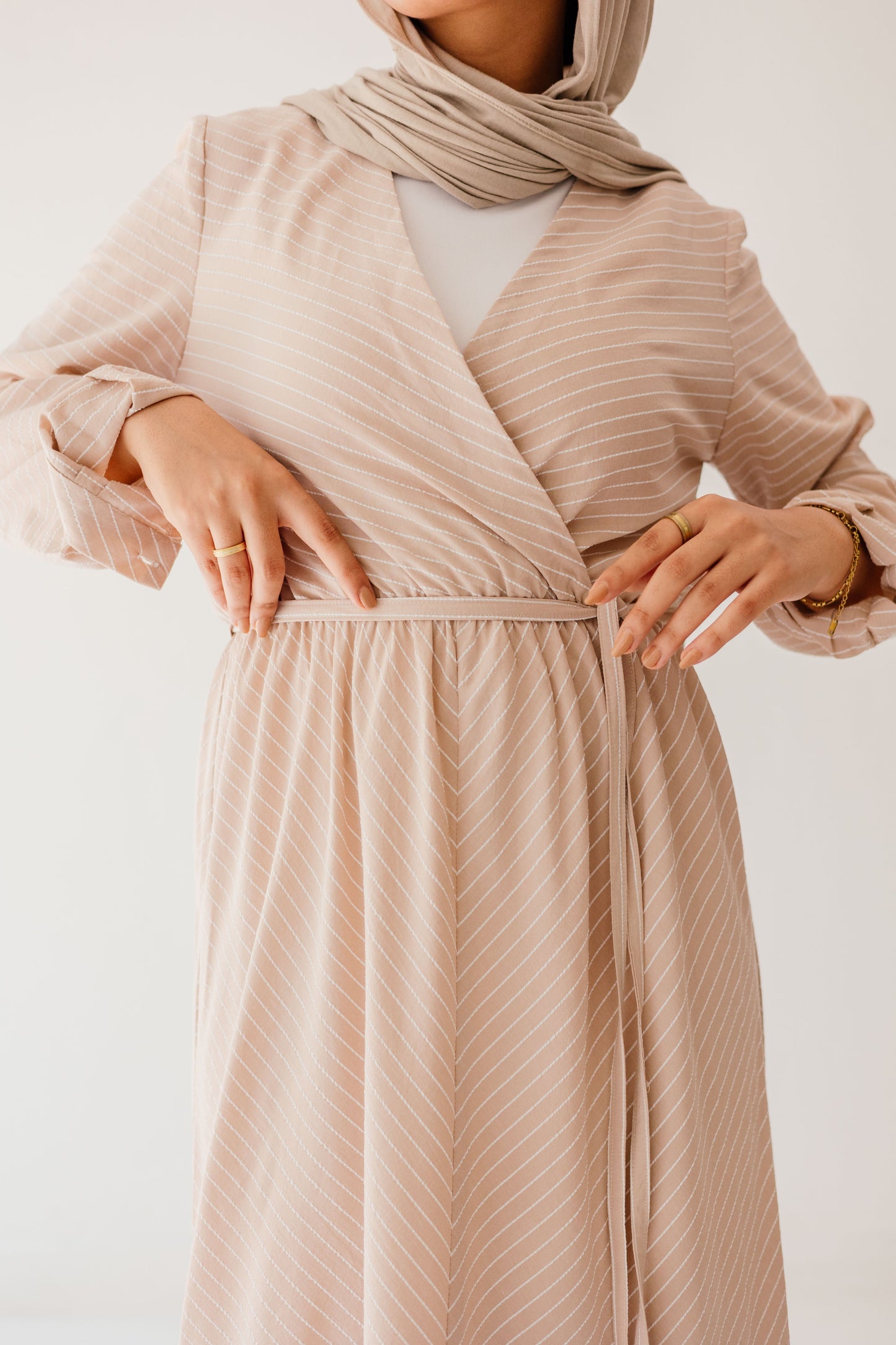 Coastal Breeze Dress in Blush beige