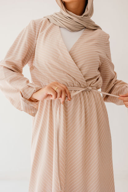 Coastal Breeze Dress in Blush beige
