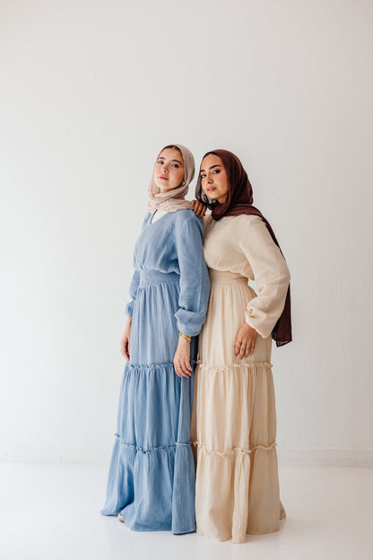 Coralia Dress in Steel blue