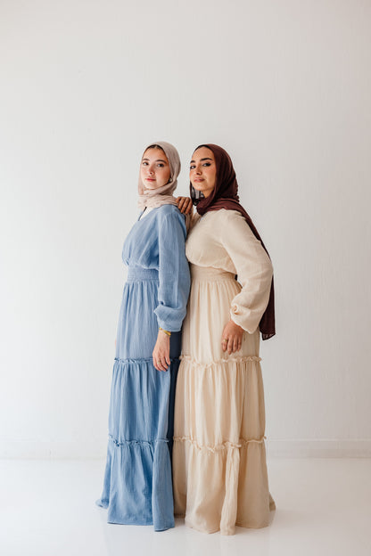 Coralia Dress in Steel blue