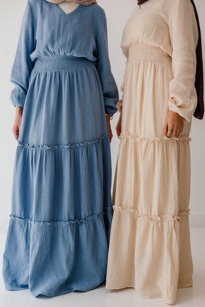 Coralia Dress in Steel blue