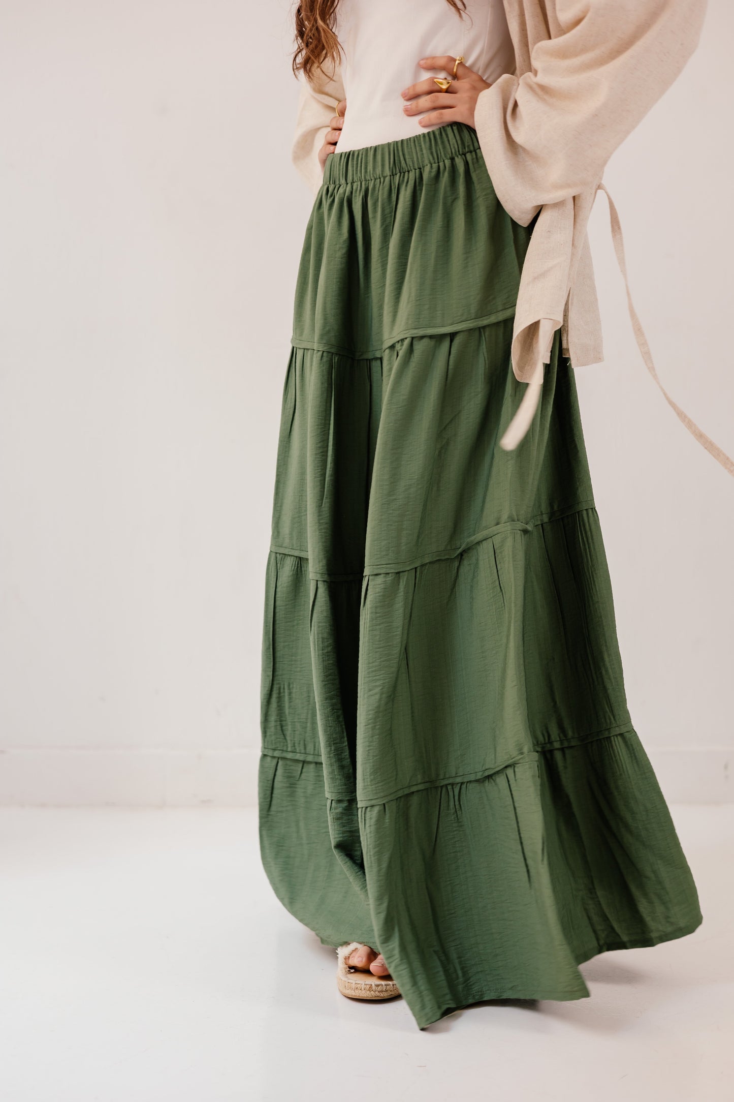 Alma Skirt in Forest green