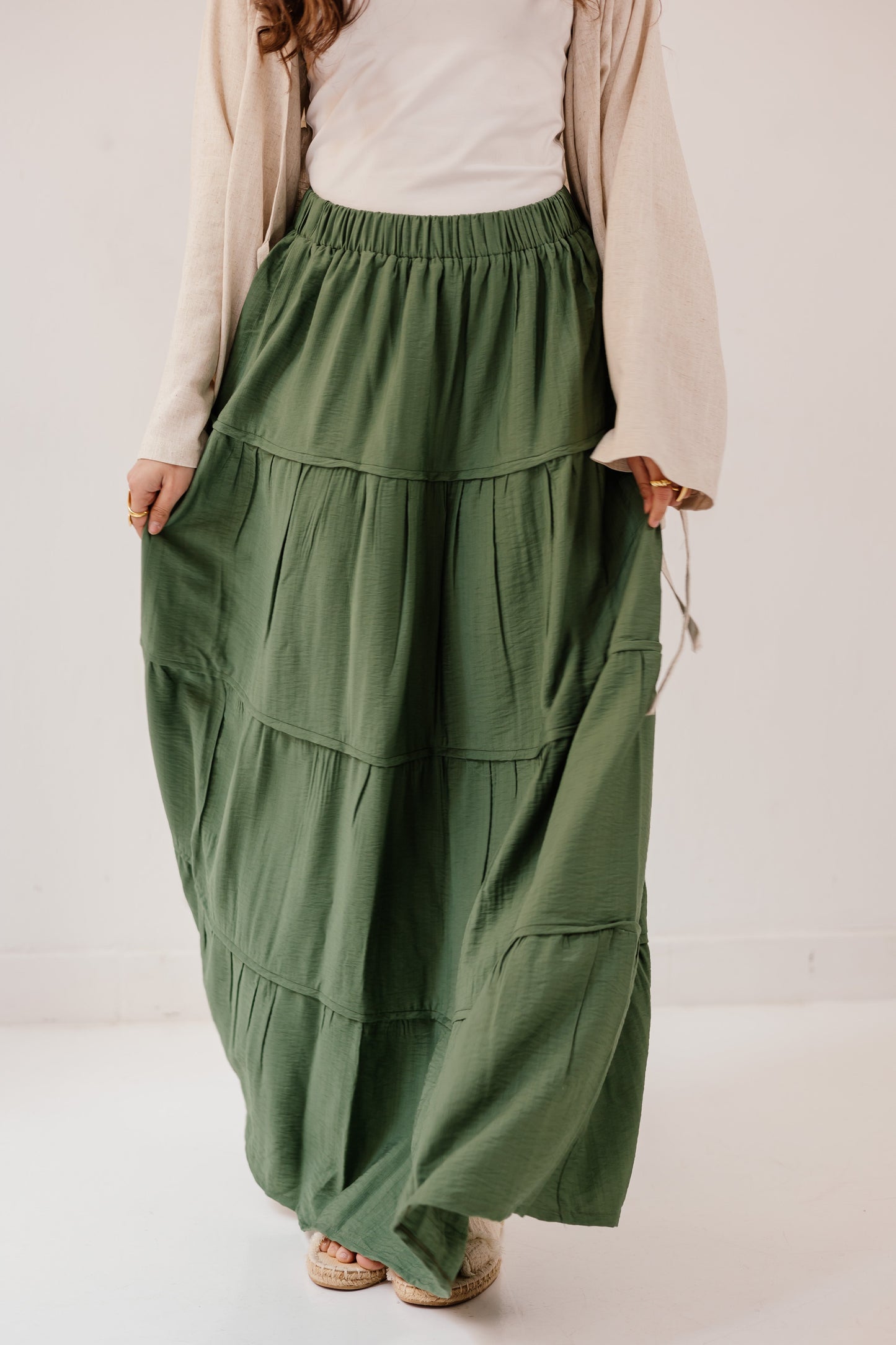 Alma Skirt in Forest green
