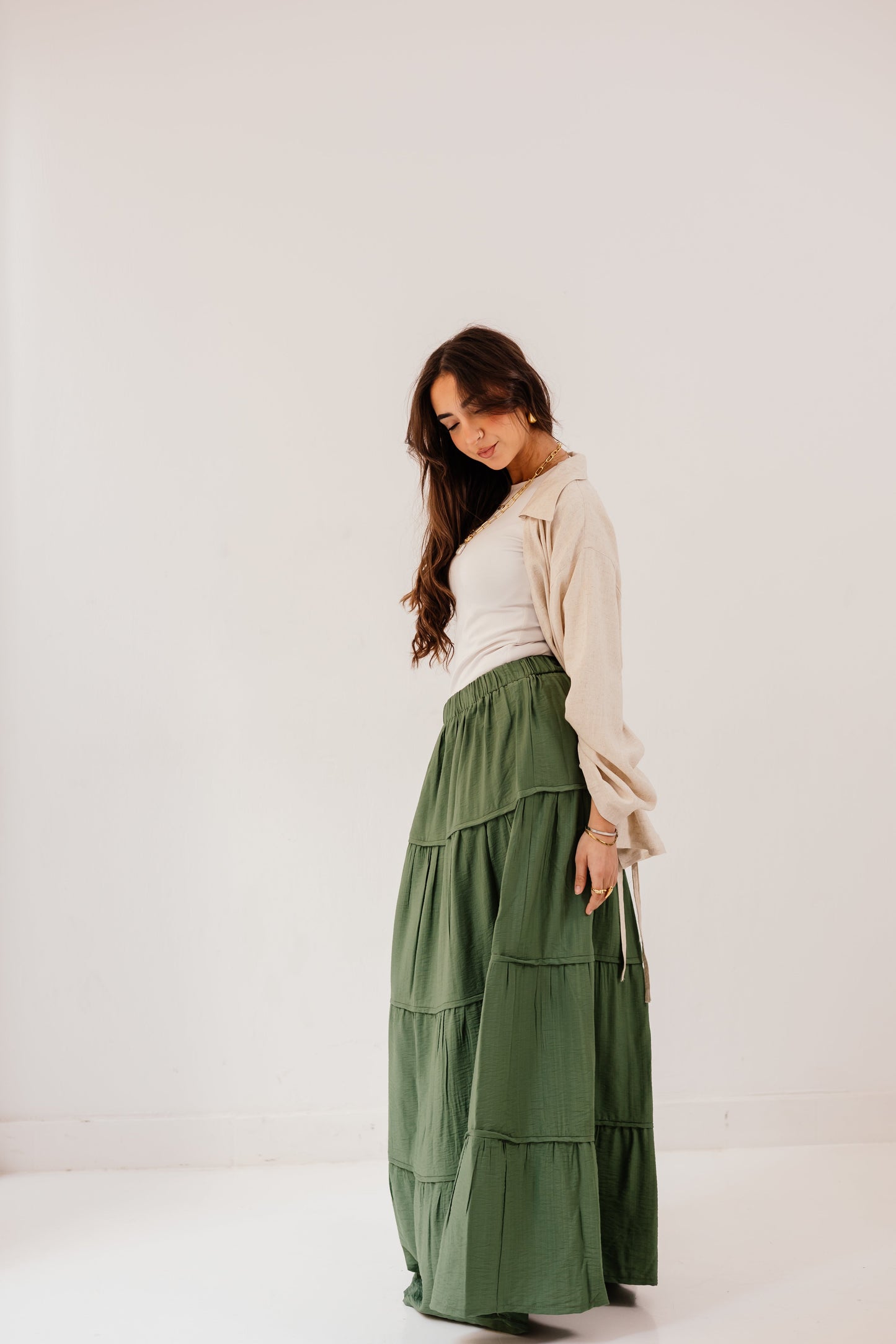 Alma Skirt in Forest green