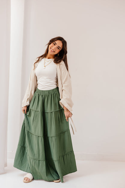 Alma Skirt in Forest green