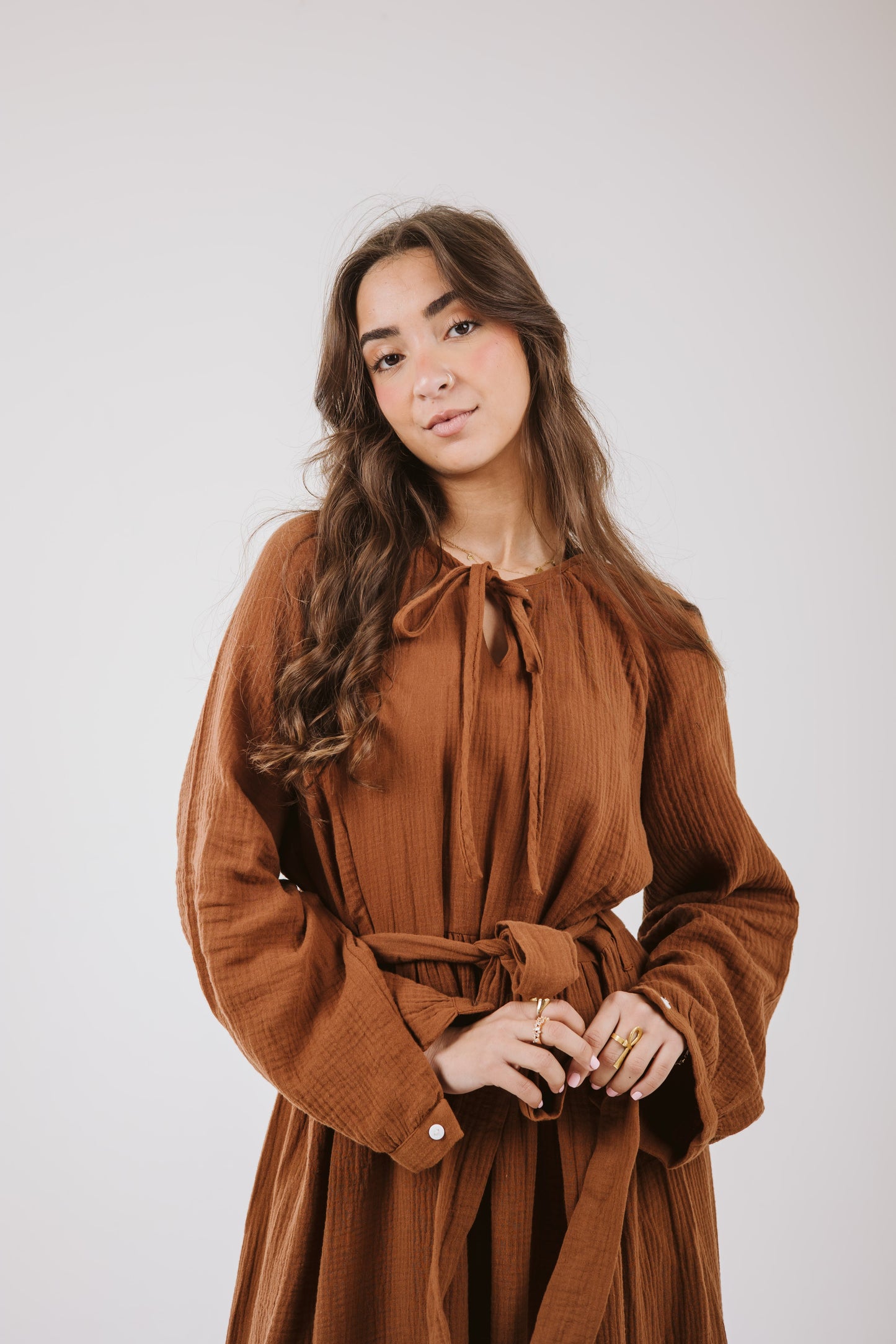 Maya Dress in Bronze