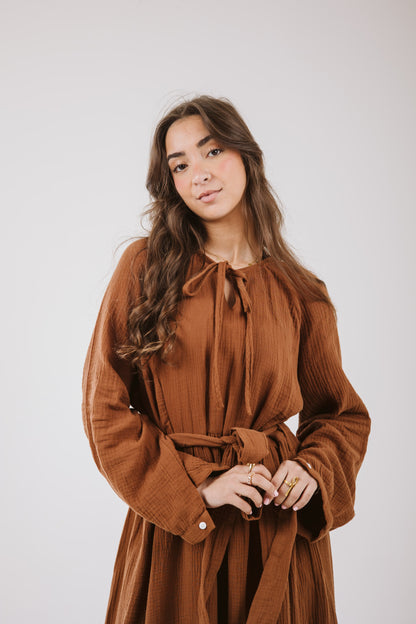 Maya Dress in Bronze