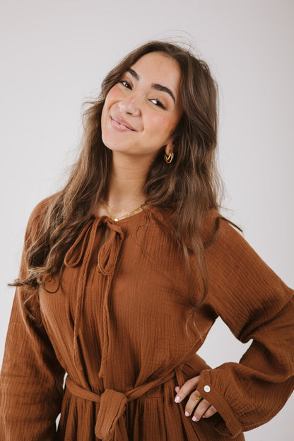 Maya Dress in Bronze