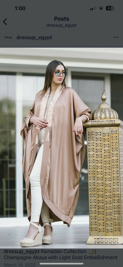Asymmetrical Satin Kaftan