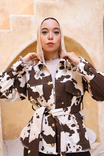 Cow Printed Jacket