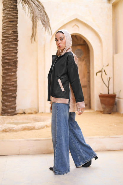 Waterproof and leather jacket