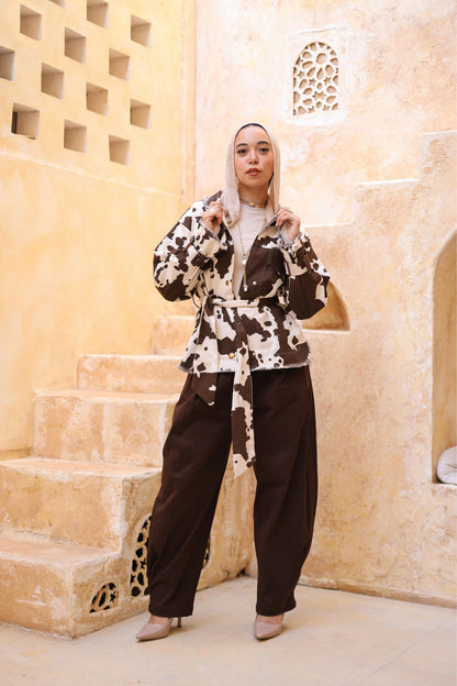 Cow Printed Jacket