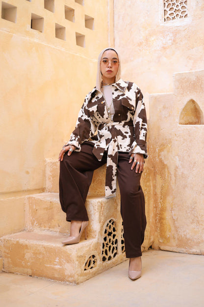 Cow Printed Jacket