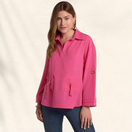 Hot Pink Voile Top