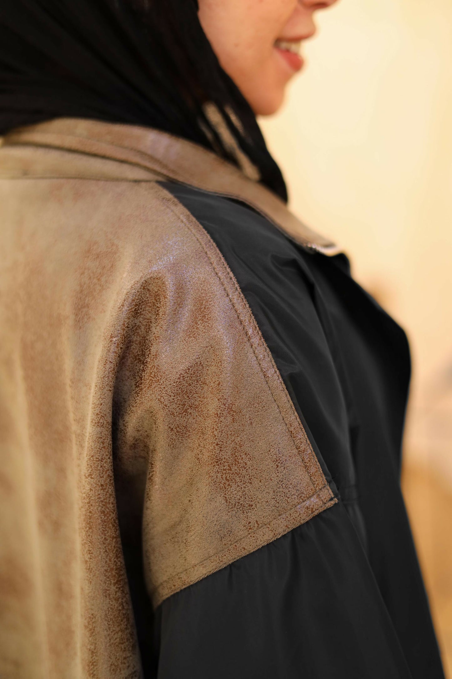 Waterproof and leather jacket