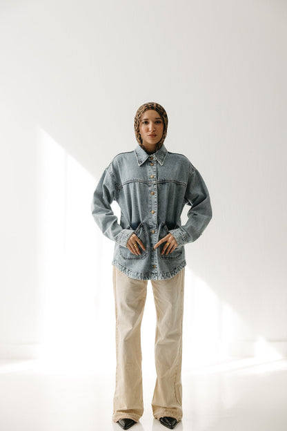 The Origin Denim Jacket in Washed Blue