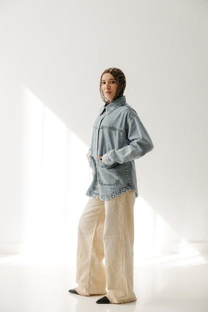 The Origin Denim Jacket in Washed Blue