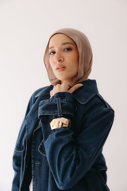 Allure Trench Coat in Deep Blue