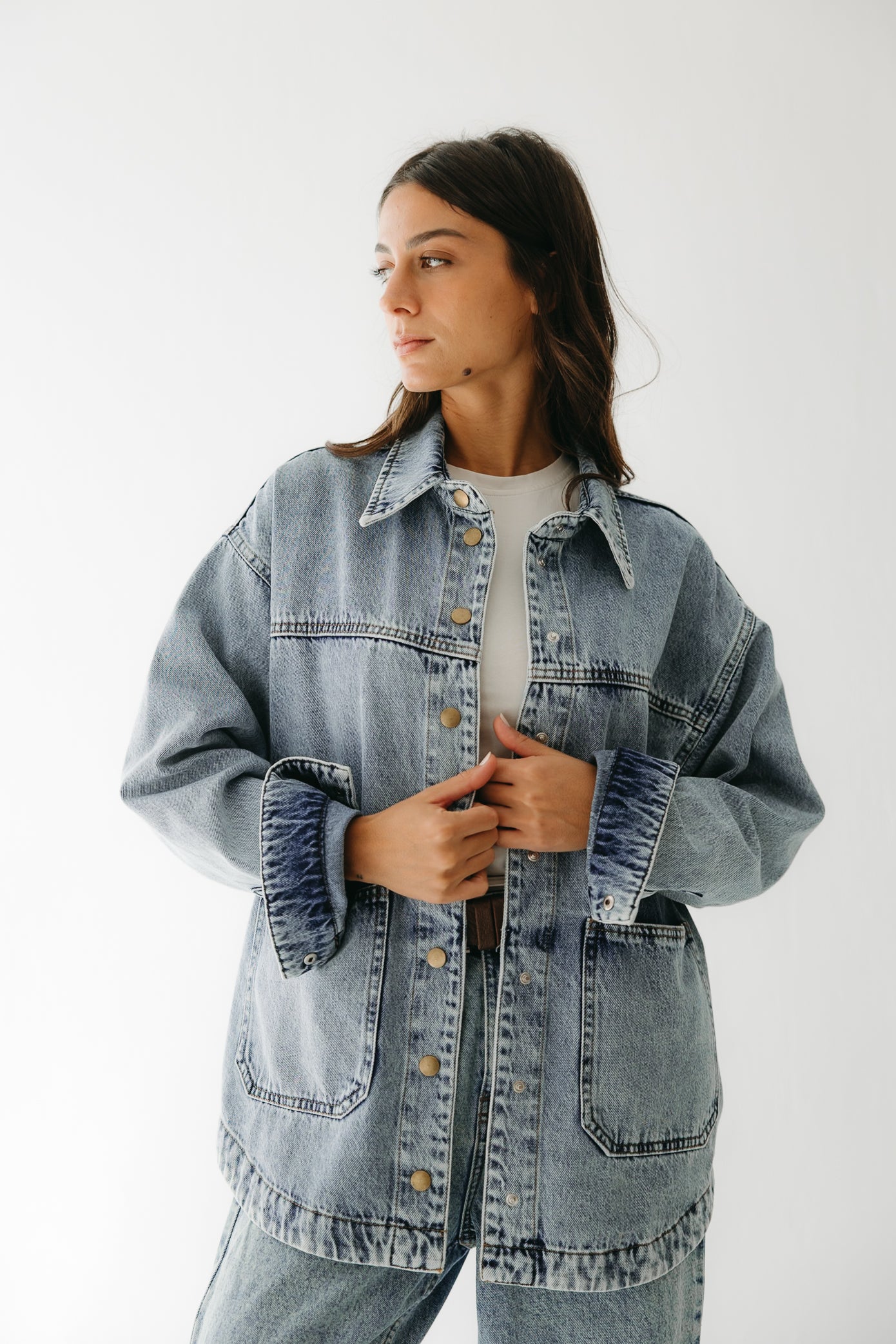 The Origin Denim Jacket in Washed Blue