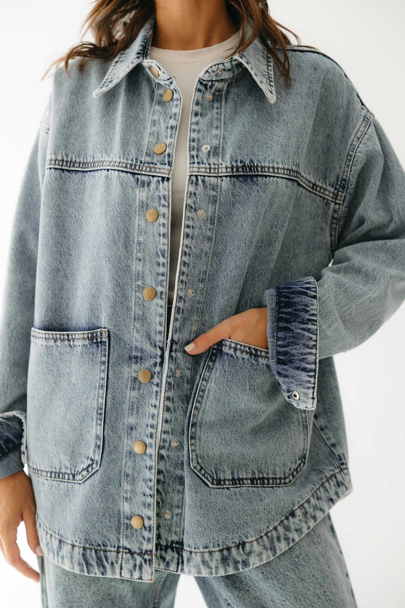 The Origin Denim Jacket in Washed Blue
