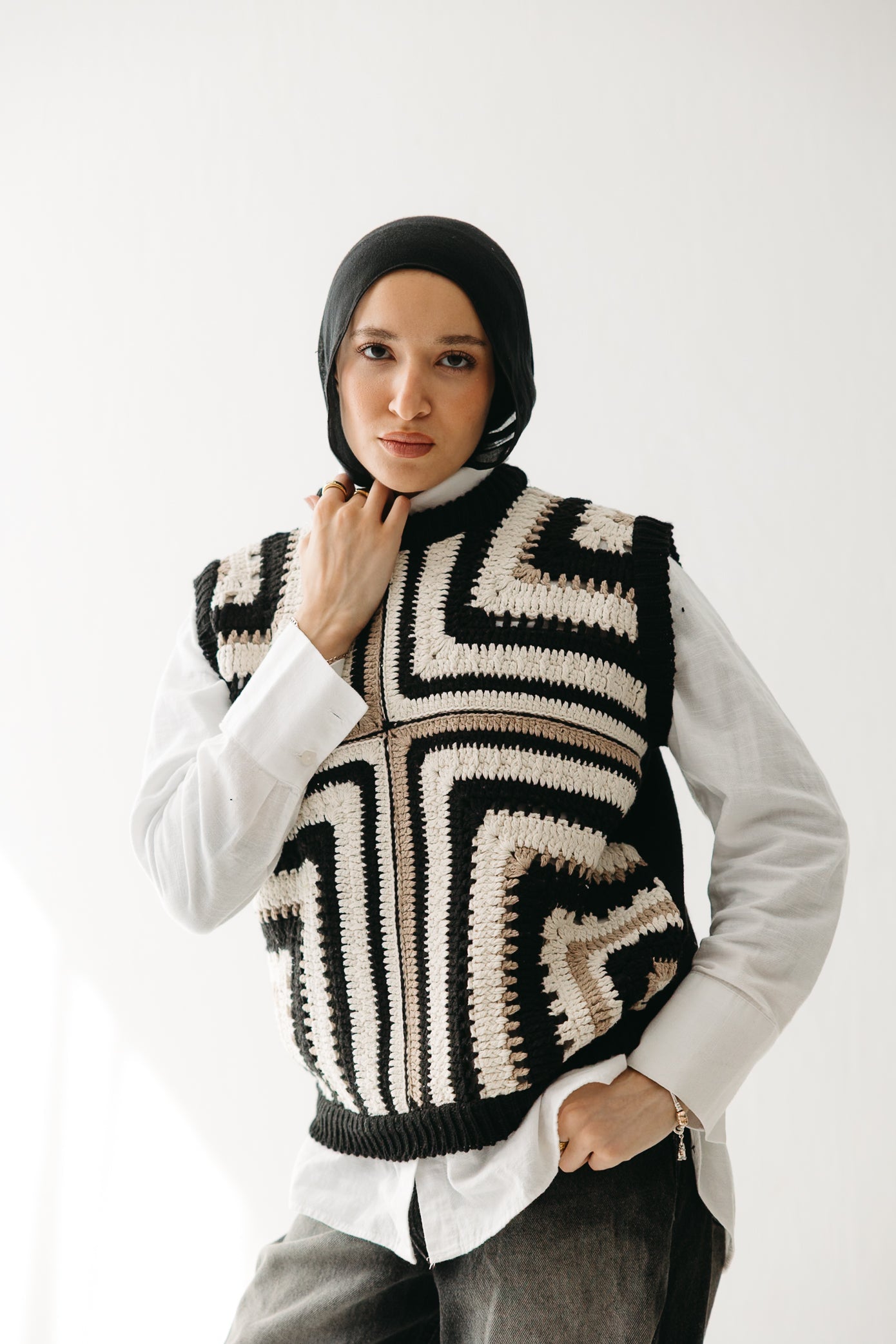 The Artisan Vest in Black